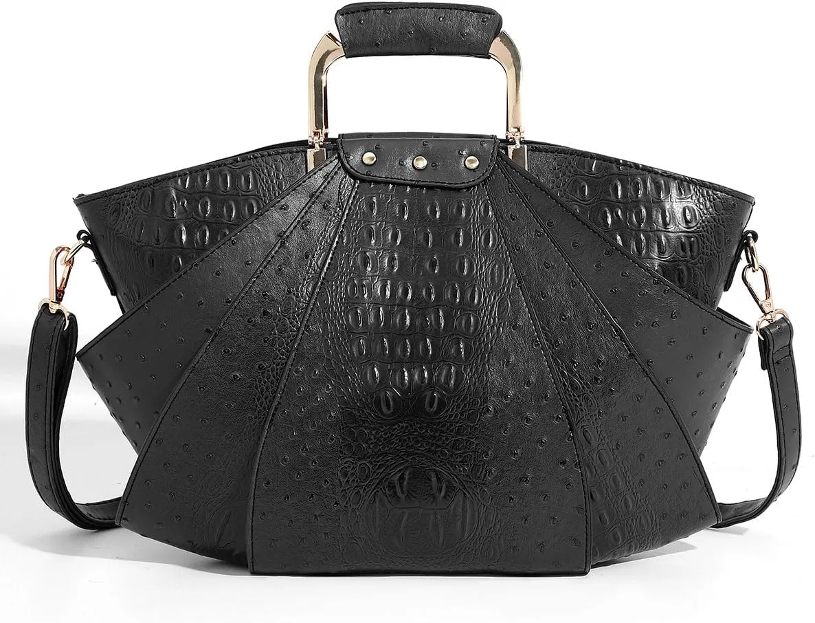 Bag Woman Large Capacity Leather Purse Fashion Designer Metal Top Handle Handbags Women Crossbody Large Bags for Women Tote