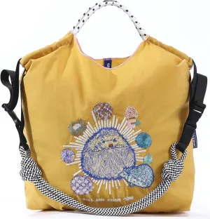 Ball&Chain Stylish Embroidered Nylon Tote Bag for Women - Perfect for Shopping,Travel, Beach, and Ideal Birthday Gift!