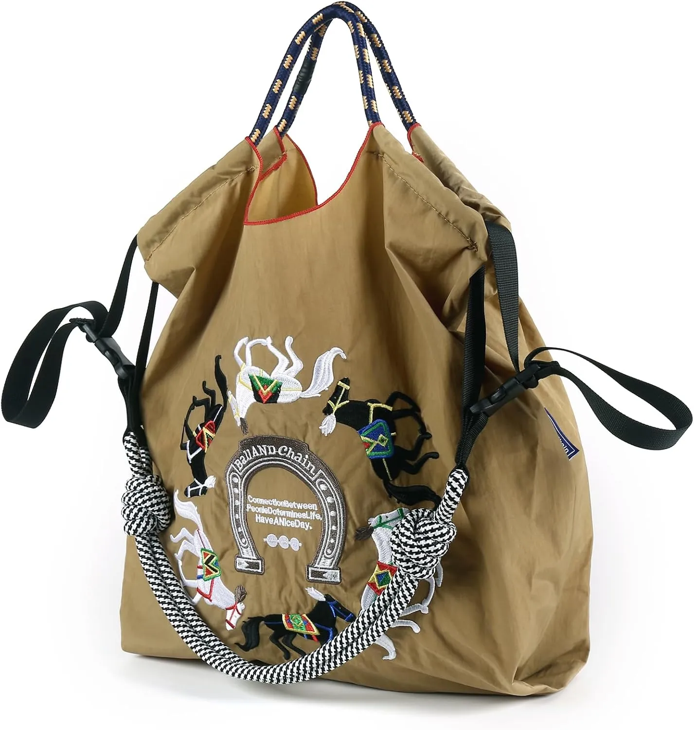 Ball&Chain Stylish Women's Reusable Shopping Bag for Leisure, Travel, and Beach Trips