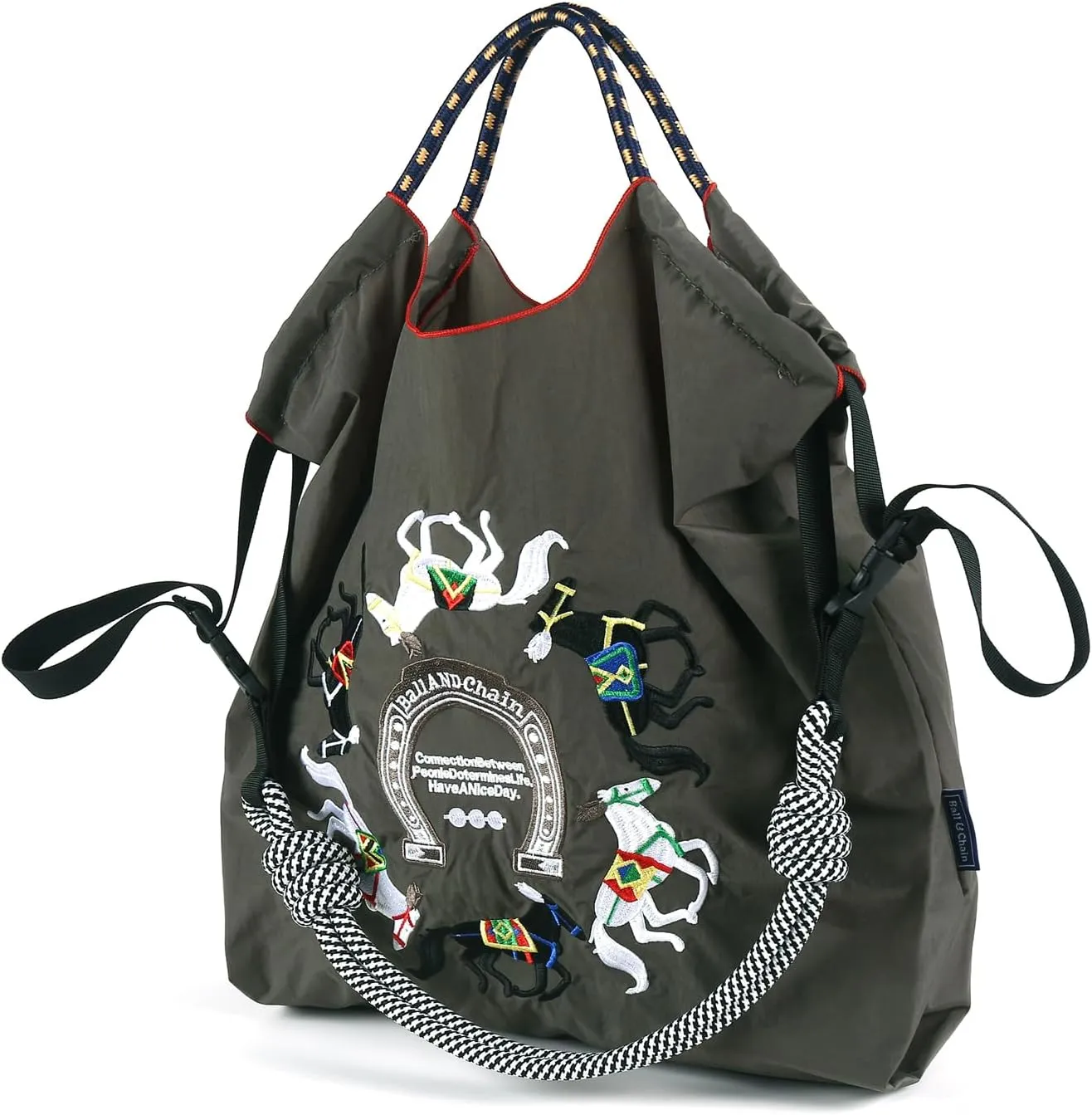 Ball&Chain Stylish Women's Reusable Shopping Bag for Leisure, Travel, and Beach Trips