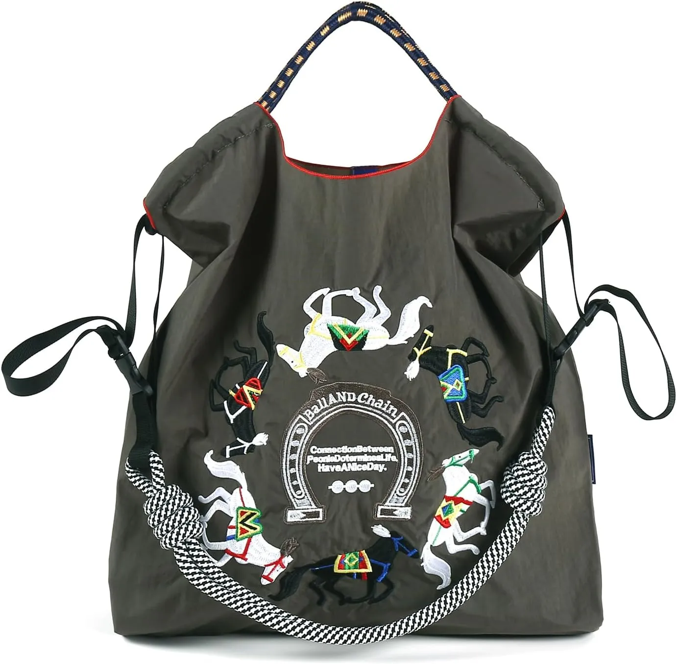 Ball&Chain Stylish Women's Reusable Shopping Bag for Leisure, Travel, and Beach Trips