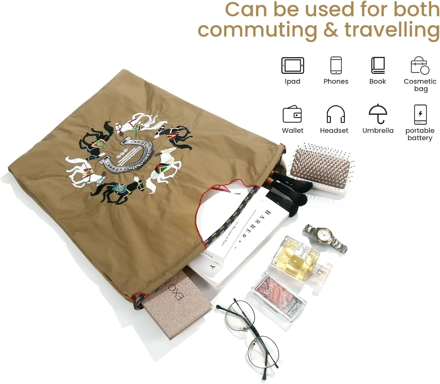 Ball&Chain Stylish Women's Reusable Shopping Bag for Leisure, Travel, and Beach Trips