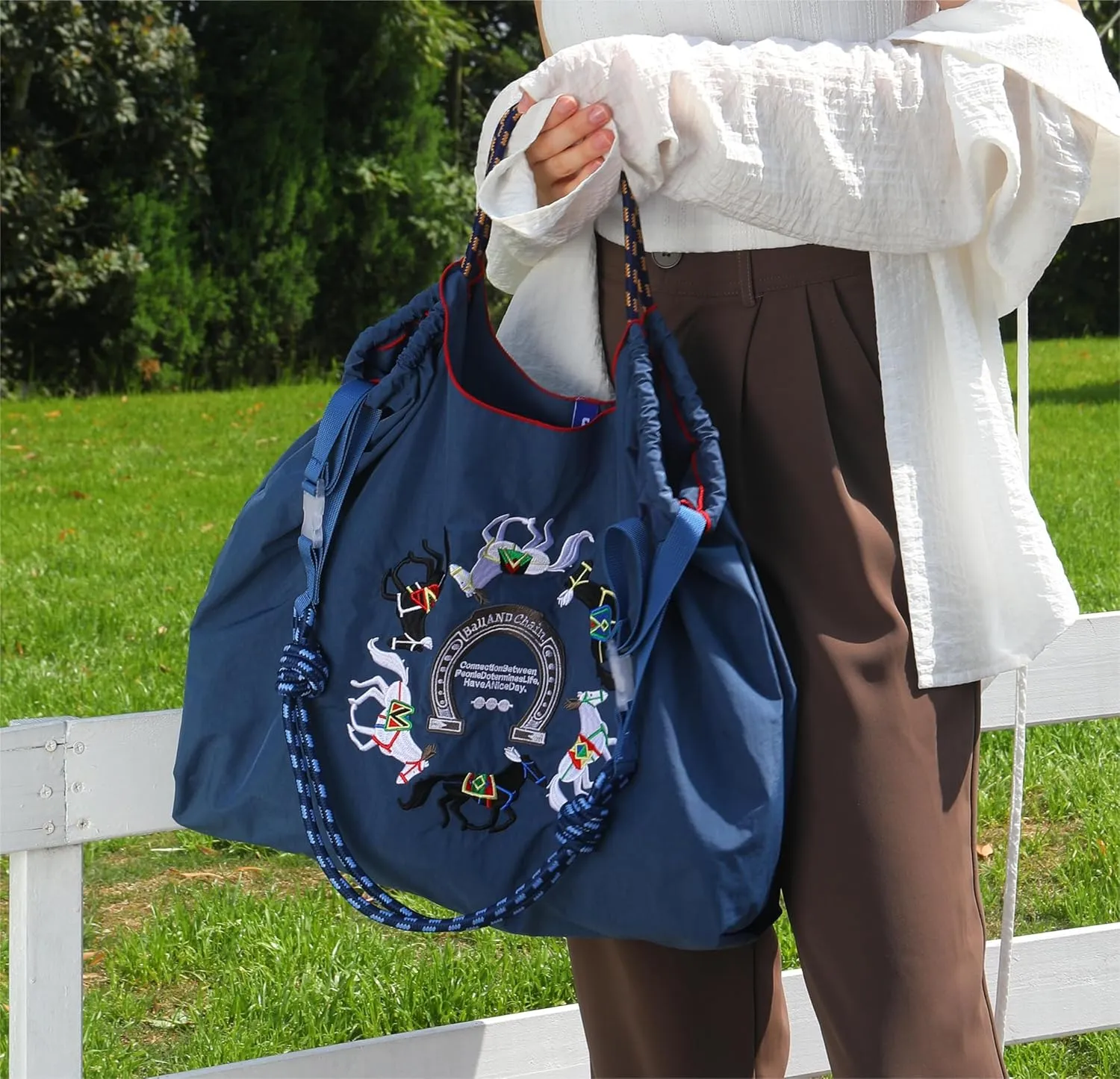 Ball&Chain Stylish Women's Reusable Shopping Bag for Leisure, Travel, and Beach Trips