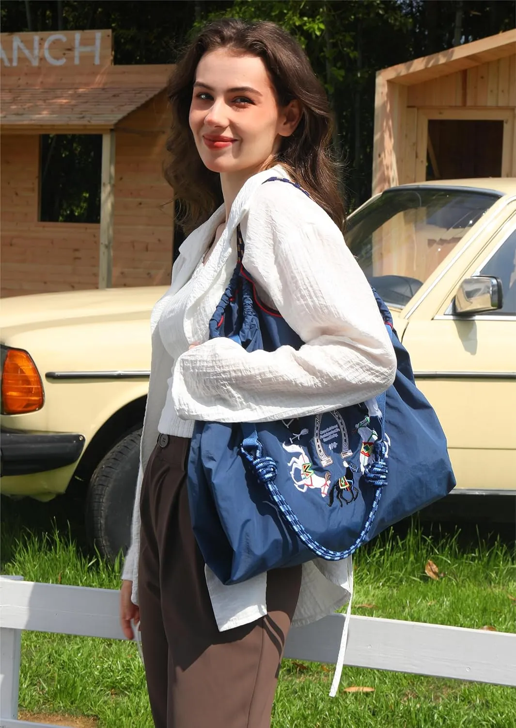 Ball&Chain Stylish Women's Reusable Shopping Bag for Leisure, Travel, and Beach Trips