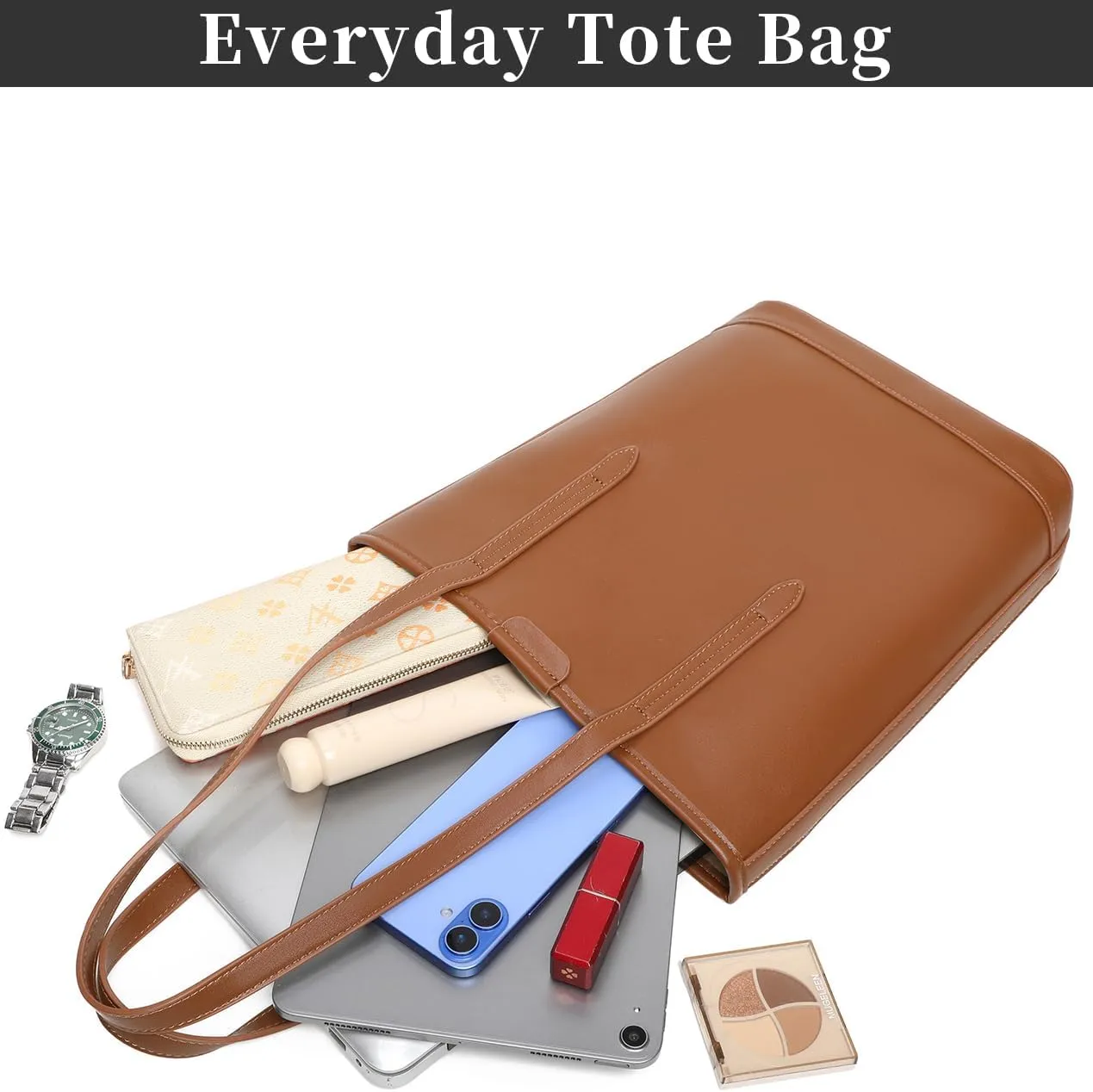 Barsine Tote Bags for Women Vegan Leather Shoulder Purse Top Handle Handbag with Clutch Purse