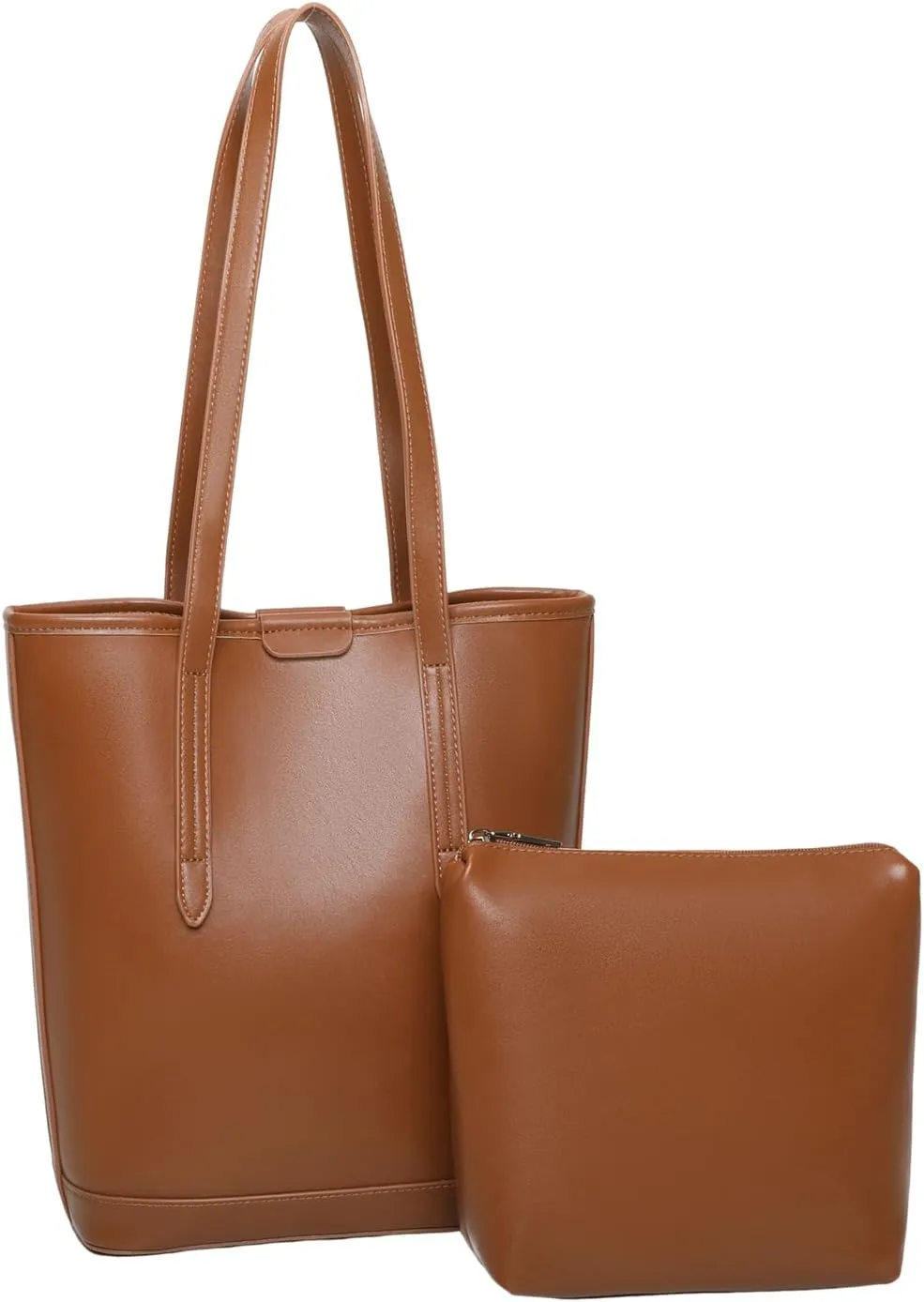 Barsine Tote Bags for Women Vegan Leather Shoulder Purse Top Handle Handbag with Clutch Purse