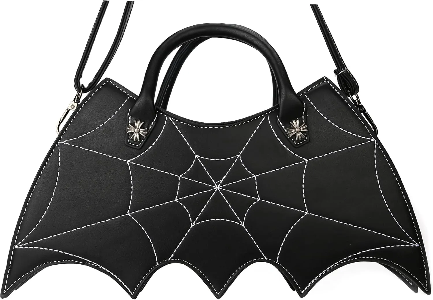 Bat wing Shoulder bag,PU Spider Web Crossbody Handbag for Women
