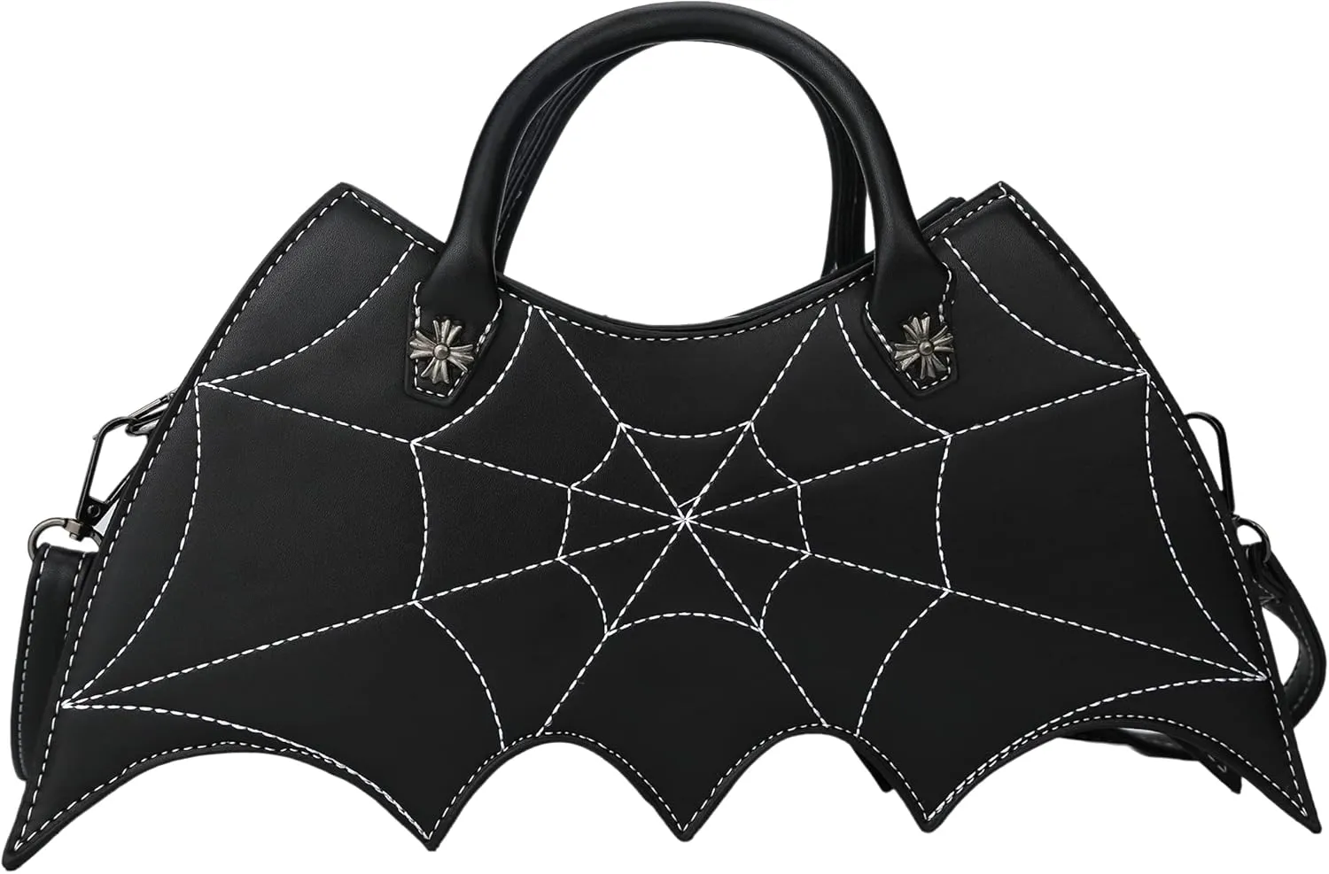 Bat wing Shoulder bag,PU Spider Web Crossbody Handbag for Women