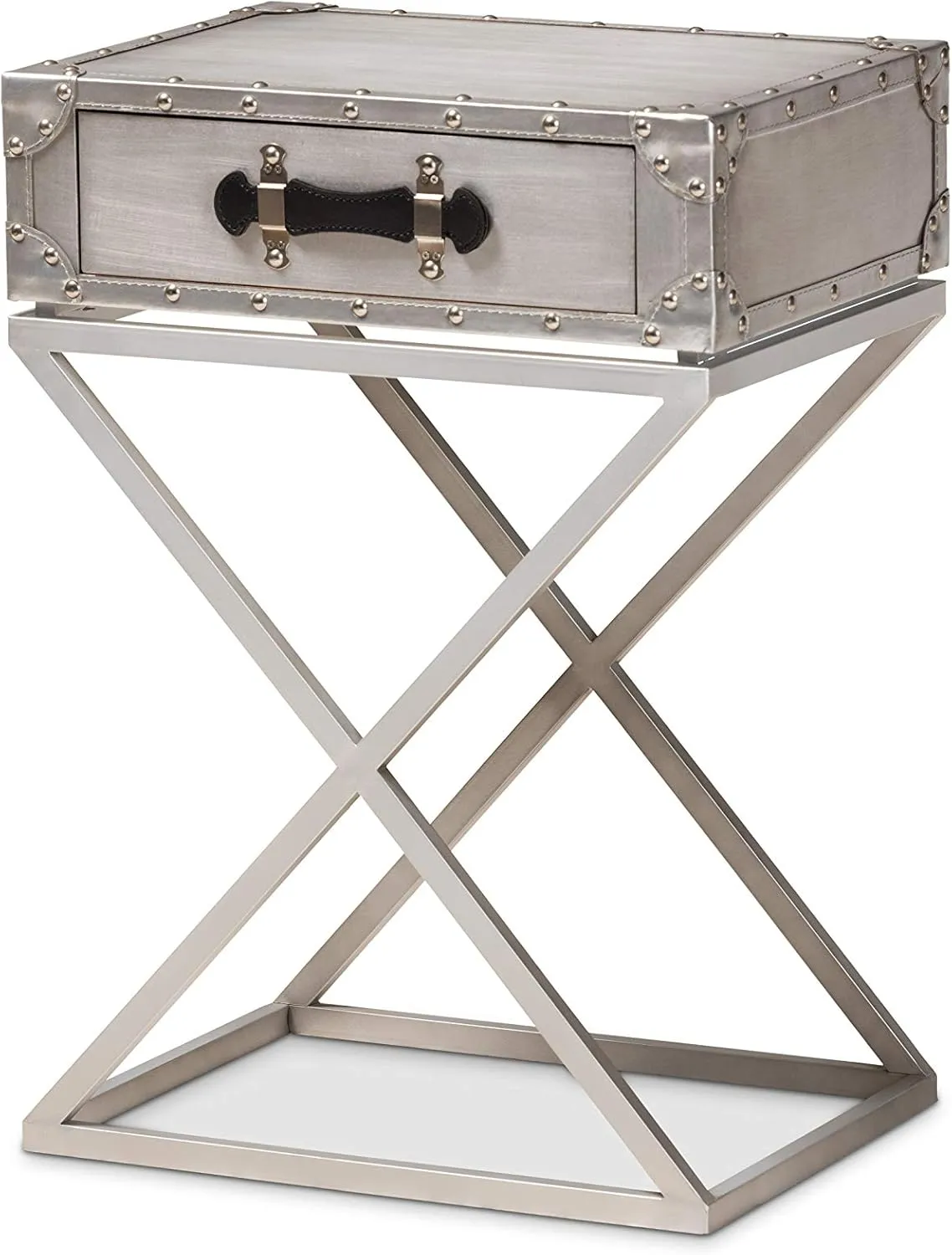 Baxton Studio Nightstands, Silver/Black