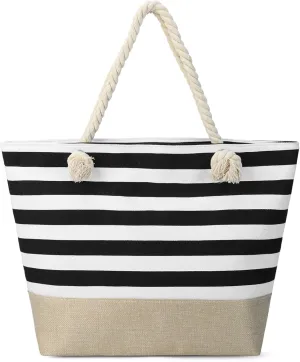 Beach Bags for Women Large Waterproof Tote Bag with Zipper Lightweight Canvas Reusable Grocery Shopping Shoulder Bag