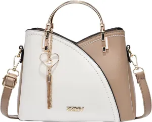 Beach Tote Bag Color Block Large Handbags Metal Handle Crossbody Bags Hobo Laptop Computer Briefcases For Wife Mama A