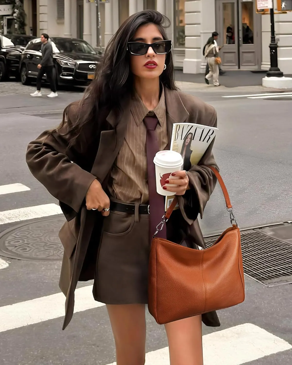 befen Genuine Leather Hobo Bags Purses for Women, Women's Shoulder bag Handbags Crossbody Bag with 2 Shoulder Straps