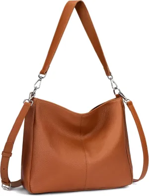 befen Genuine Leather Hobo Bags Purses for Women, Women's Shoulder bag Handbags Crossbody Bag with 2 Shoulder Straps