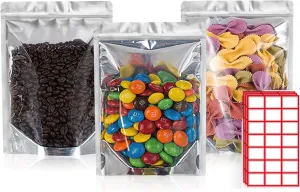 BELLE KR® 4x6 Mylar Bags Stand Up - Pack Of 1000-7.5mil Thick - Clear Mylar Bags with See Through Window for Freeze Dryer