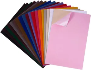 BENECREAT 19 Colors 8.3x11.8 Velvet Fabric Sticky Back Adhesive Back Sheets A4 Self-Adhesive Velvet Fabric Sheet for Halloween Christmas Decor Art and Craft Making