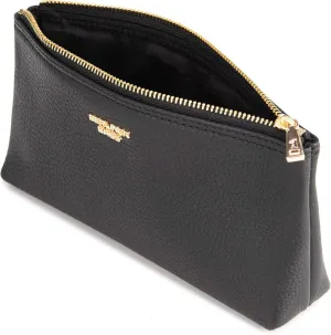 BERLINER BAGS Premium Genuine Leather Makeup Bag Anna, Cosmetic Bag for Purse, Travel and Cosmetics Pouch with Zipper for Women - Black