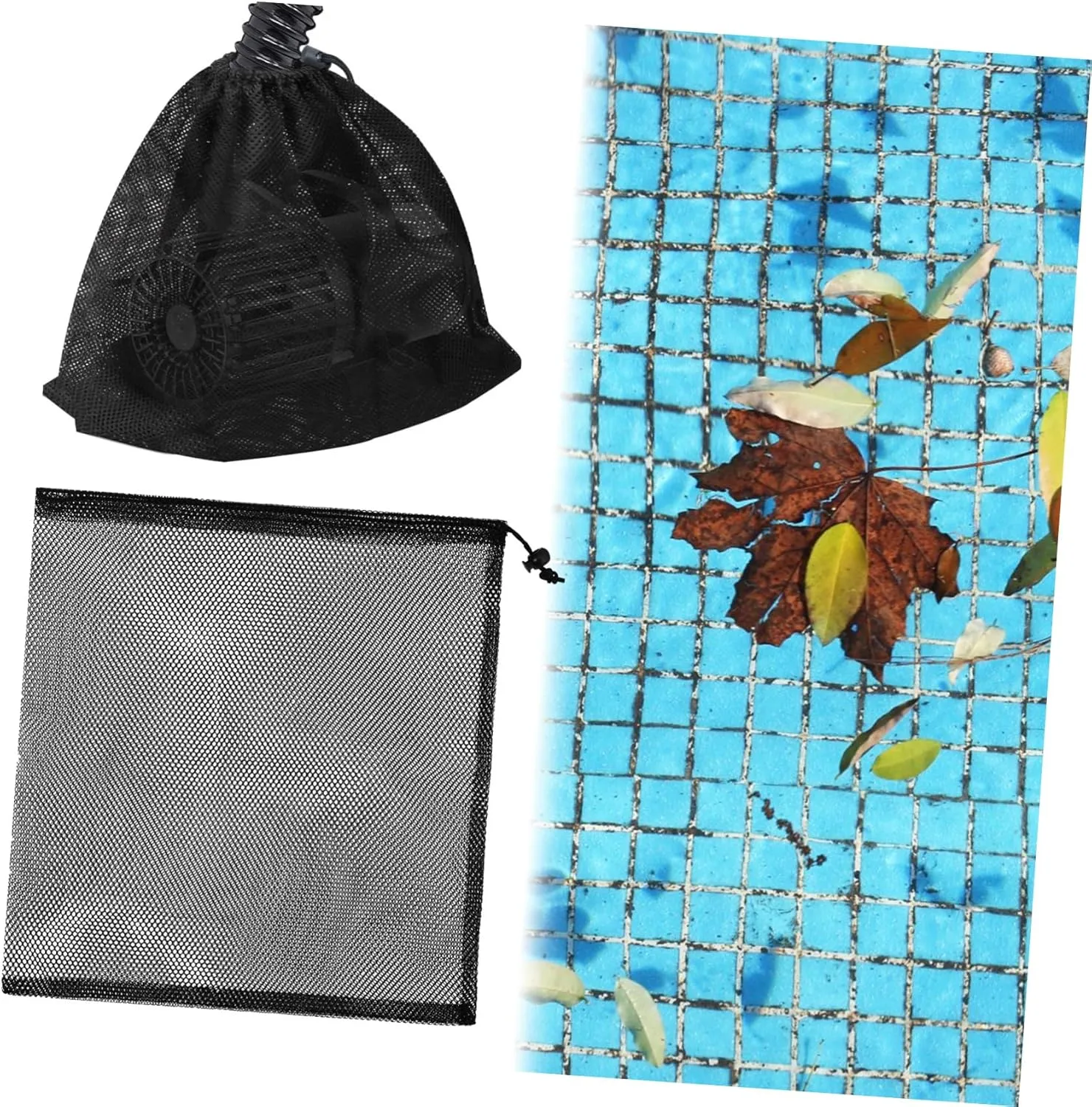 BESPORTBLE 5sets Drawstring Mesh Bag Fountain Pump Filter Bowling Ball Bag Tennis Bag Pool Skimmer Swim Mesh Bag Tennis Ball Bags Drawstring Bags Small Mesh Bag Canvas Bags Polyester 3pcs*5