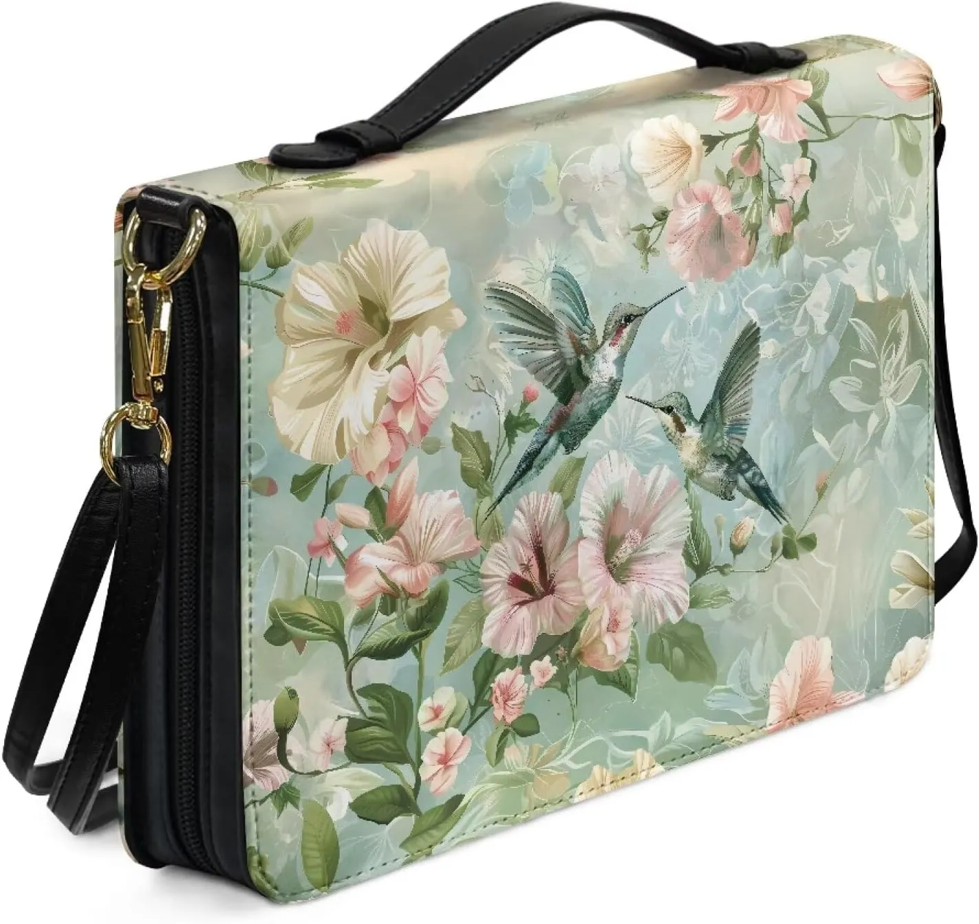 Bible Cover for Women Men Waterproof Crossbody Bag with Handle Tote Bag for Pens, Highlighters M-2XL