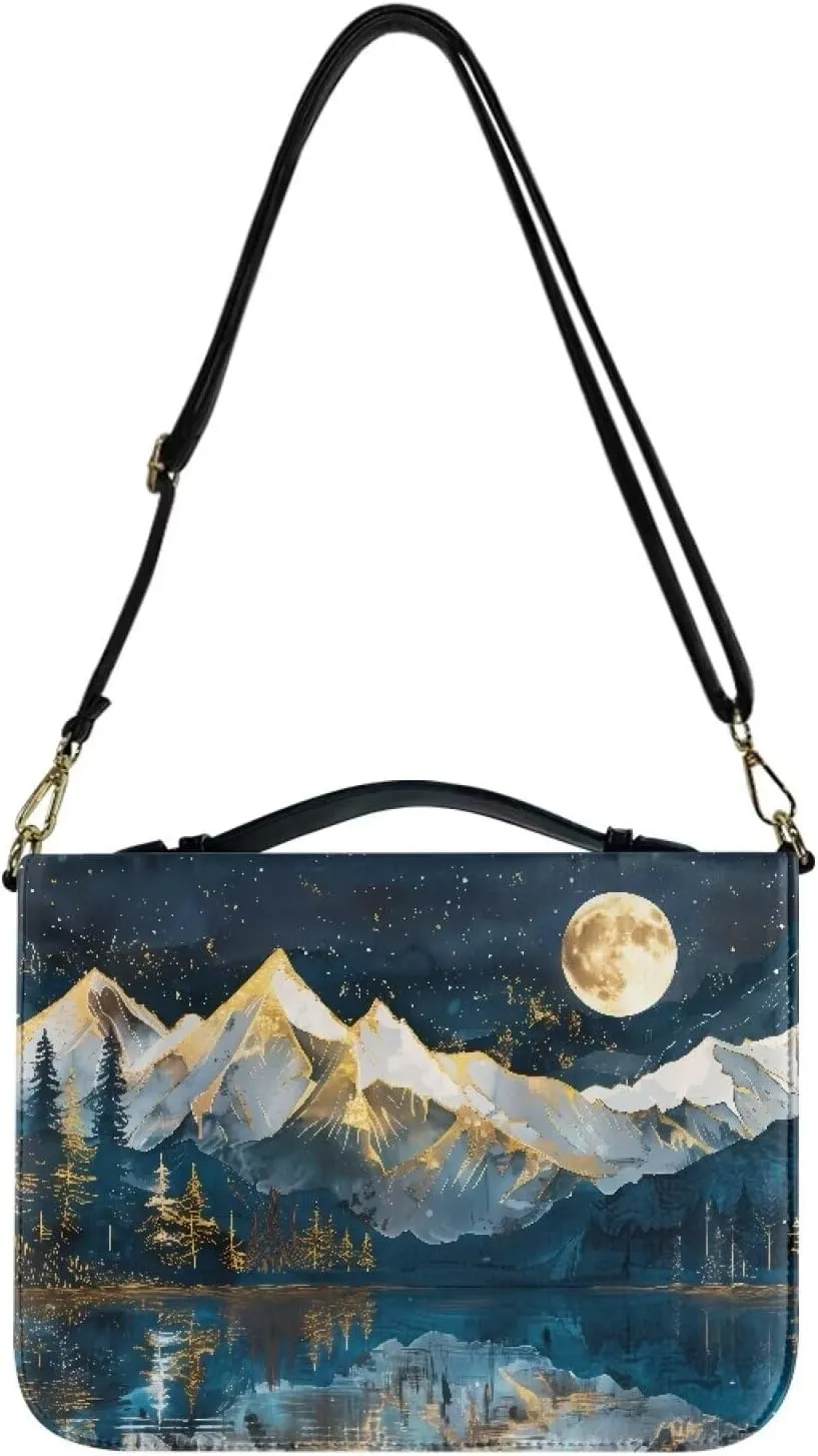 Bible Cover for Women Men Waterproof Crossbody Bag with Handle Tote Bag for Pens, Highlighters M-2XL