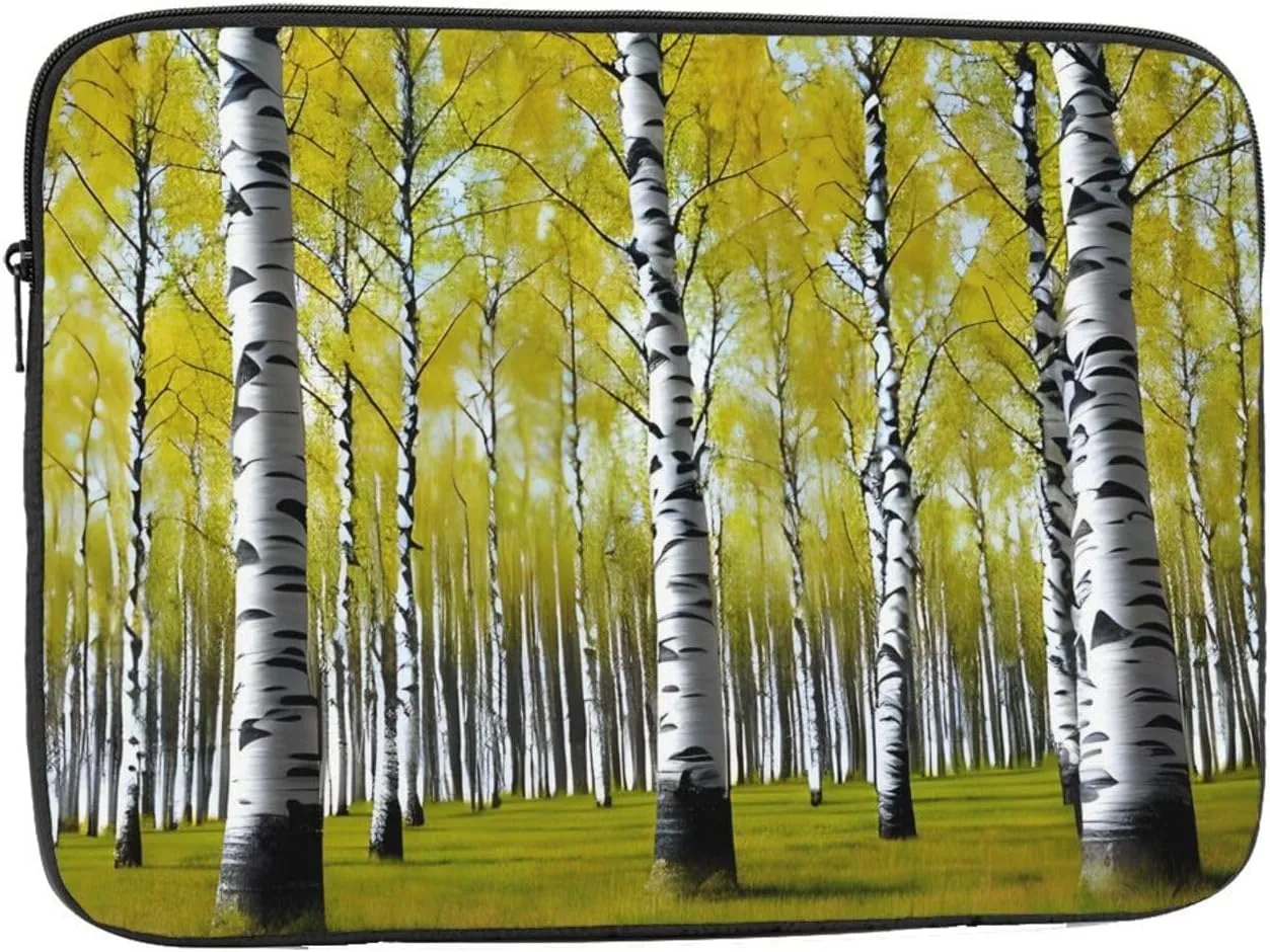 Birch Tree Prints Shockproof Portable Laptop Sleeve Bag 13 inch - Protective Case for Men and Women's Business Travel, Office Daily Use