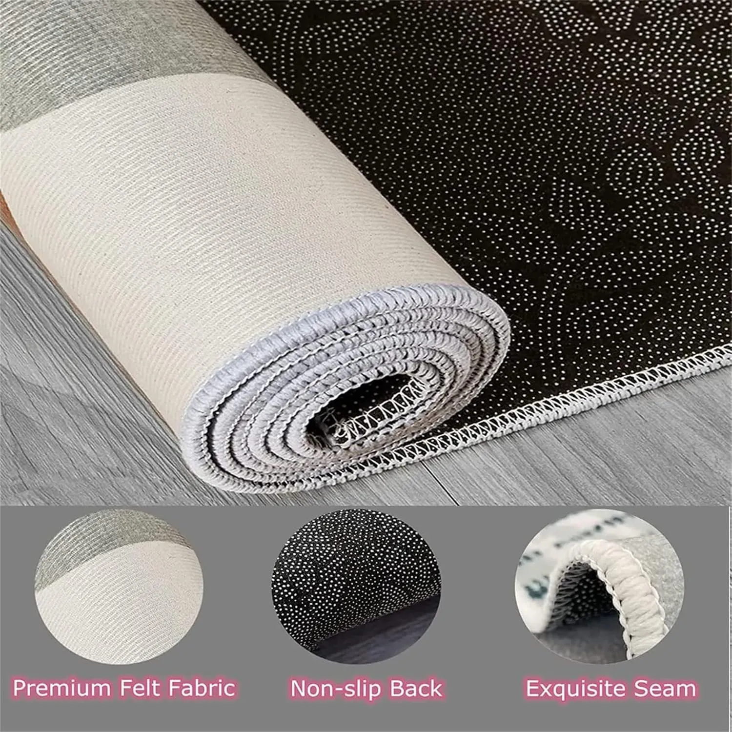 Black White Snakes Rug for Hallway 2x7ft Wild Animal Snakes Decor Long Runner Rug,Non-Slip Washable Modern Gothic Serpent Indoor Runner Area Rugs for Kitchen Laundry Room
