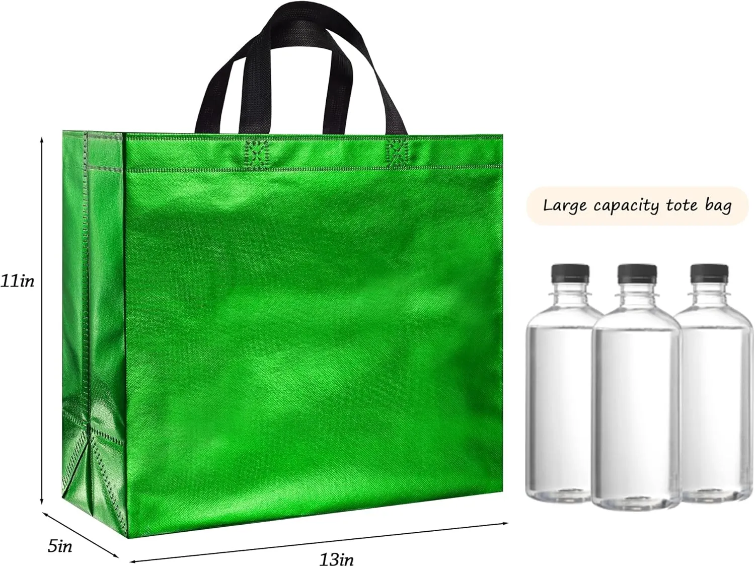 BLEWINDZ 60Pcs Large Gift Bags, Glossy Reusable Gift Bags Tote Bags with Handles for Birthday, Bridesmaid, Wedding, Party Favors (10Colors)