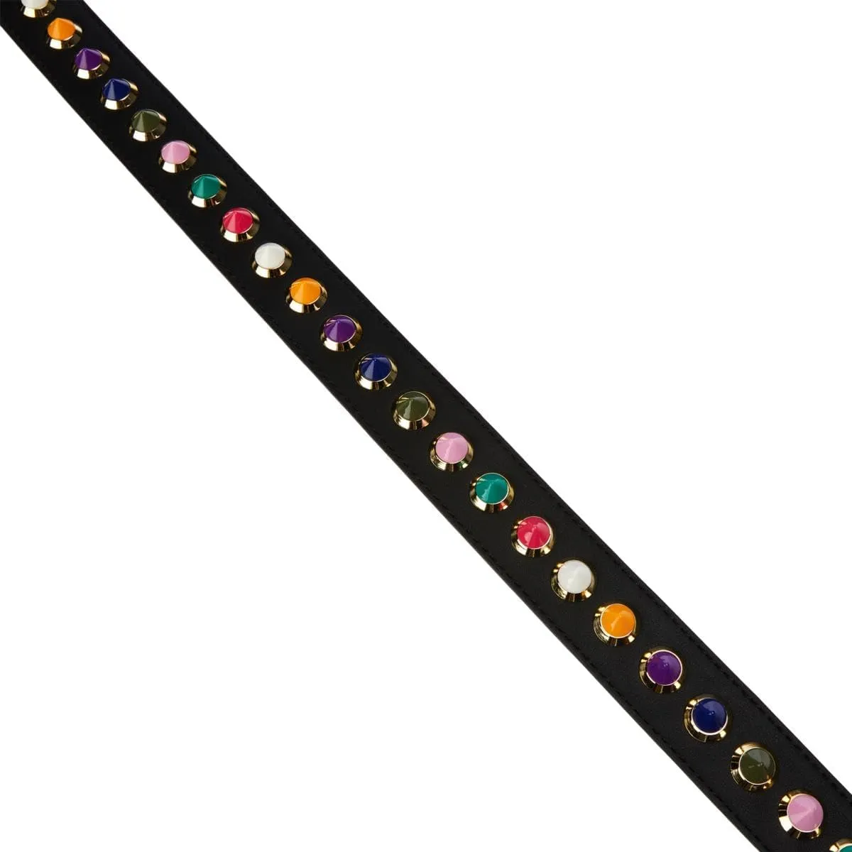 BLOC Purse Strap Replacement for Crossbody Bags, Studded Shoulder Strap, Stud Strap for Handbags and Purses (Black with Multicolor Studs)