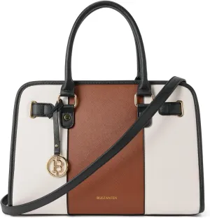 BOSTANTEN Leather Handbags for Women Designer Satchel Purses Top Handle Tote Work Shoulder Bags