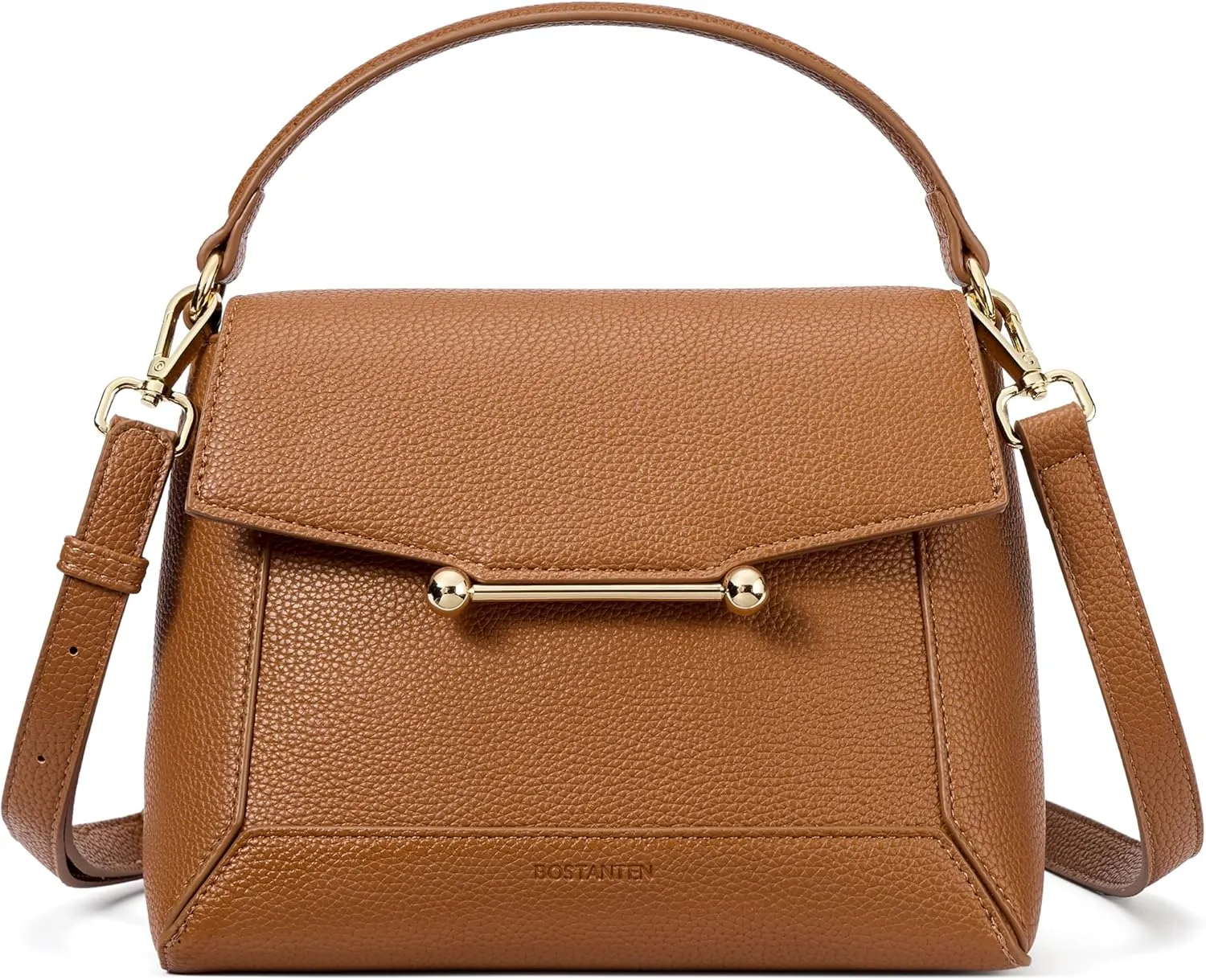 BOSTANTEN Small Crossbody Bags for Women Trendy Top Handle Shoulder Purse Vegan Leather Handbags with Flap