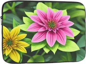 Botanical Floral Prints Shockproof Portable Laptop Sleeve Bag 13 inch - Protective Case for Men and Women's Business Travel, Office Daily Use