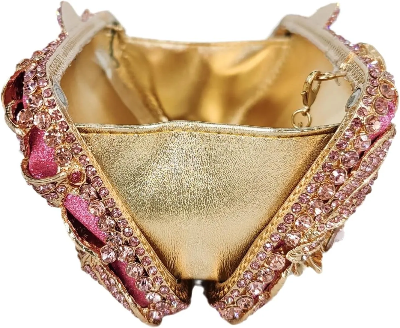 Boutique De FGG Elegant Flower Women Crystal Evening Clutch Bags Wedding Party Bridal Rhinestone Handbag Purse