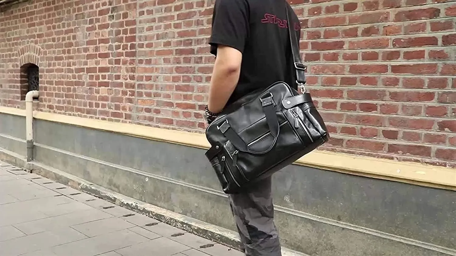 Briefcase Laptop Bag Business Briefcase Men's Crossbody Bag Shoulder