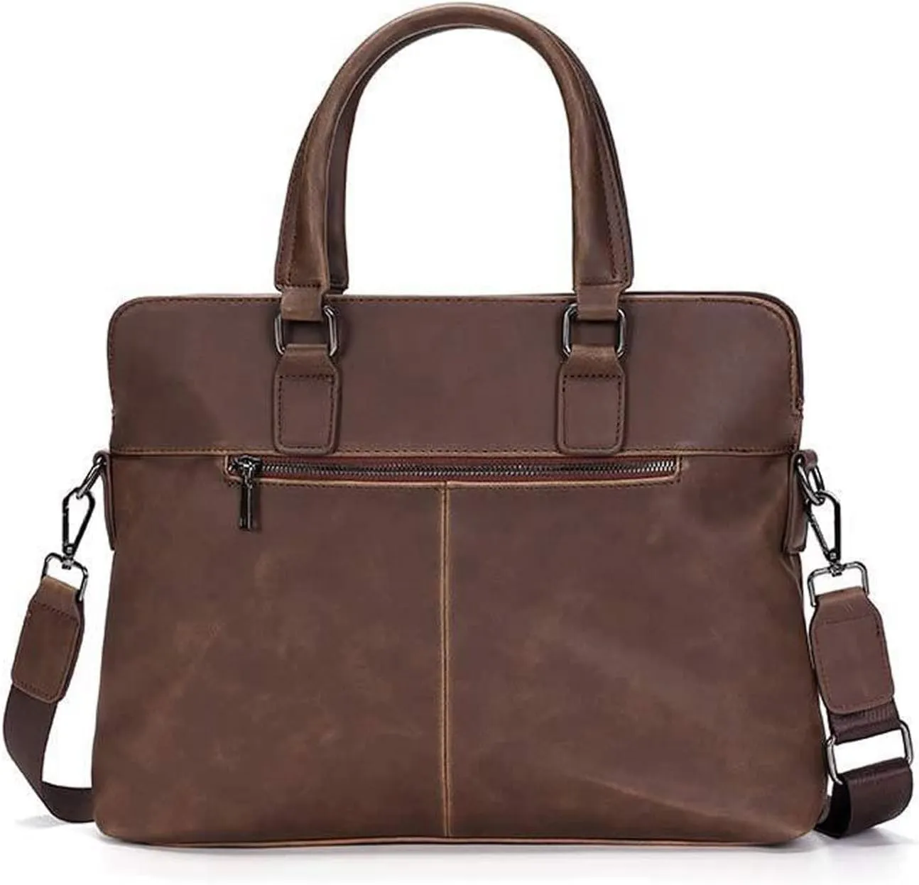 Briefcases for men Men Bag Horse Leather Briefcases Business Bag Vintage Men Handbag Capacity Shoulder Male