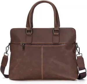 Briefcases for men Men Bag Horse Leather Briefcases Business Bag Vintage Men Handbag Capacity Shoulder Male