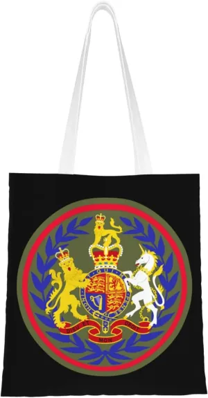 British Army Or-9b Tote Bag for Women Canvas Shopping Bags Reusable Large Capacity Casual Shoulder Handbags Grocery Bags DIY Gift Bags