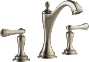 Brizo K65385-L5385BN Charlotte Bathroom Faucet Double Handle Widespread with Lever Handles, Brushed Nickel