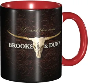 Brooks Music Dunn Ceramic Mug 12oz Cup Coffee Mugs Tea Cups Decor Novelty Presents For Home Office Travel Red