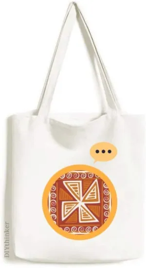 Brown Windmill Mexico Totems Ancient Civilization Expression Gift Sack Canvas Tote Shoulder Bag