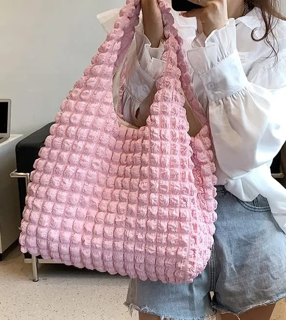 Bubble Hobo Bags for Women Bubble Tote Bag Cloud Shoulder Bag Hobo Bag Casual Purses Satchel Work Bag