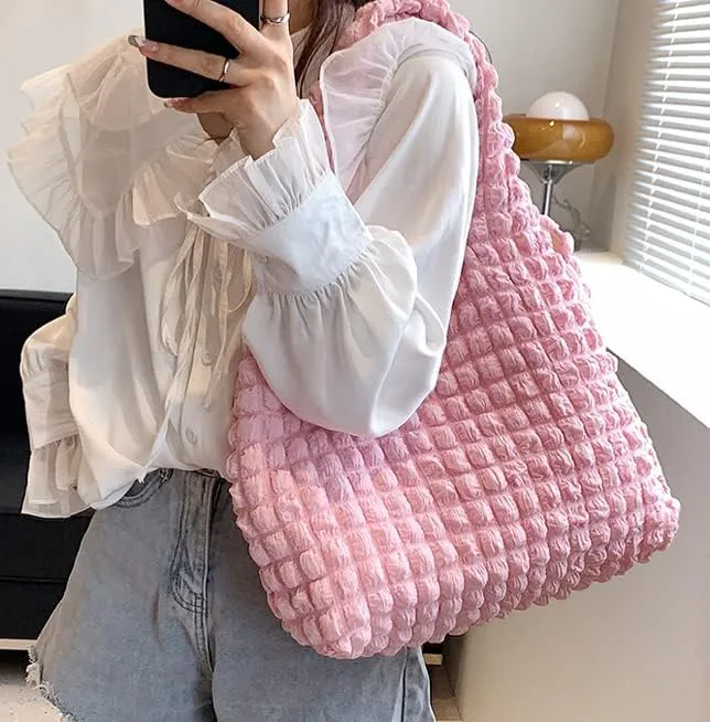 Bubble Hobo Bags for Women Bubble Tote Bag Cloud Shoulder Bag Hobo Bag Casual Purses Satchel Work Bag