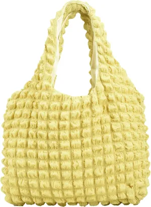 Bubble Large Shoulder Bags for Women Puff Tote Handbag and Purse Cloud Casual Shopping Travel Bag Lightweight