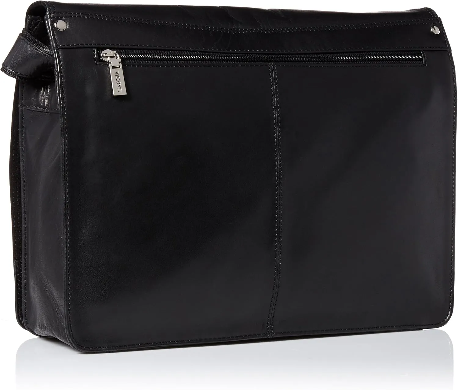 Buffalo Leather 13 Inch Laptop Case/Messenger Shoulder Bag/Handbag, Black, One Size