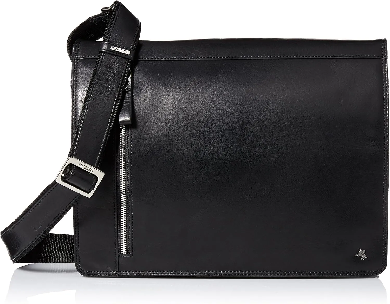 Buffalo Leather 13 Inch Laptop Case/Messenger Shoulder Bag/Handbag, Black, One Size
