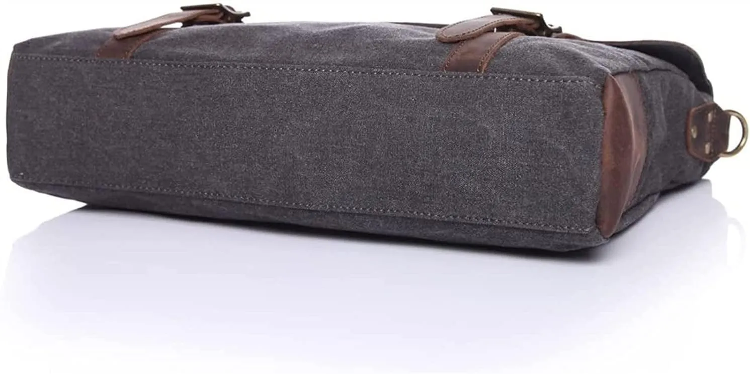 Business Briefcase, Canvas diagonal shoulder bag, retro casual handbag