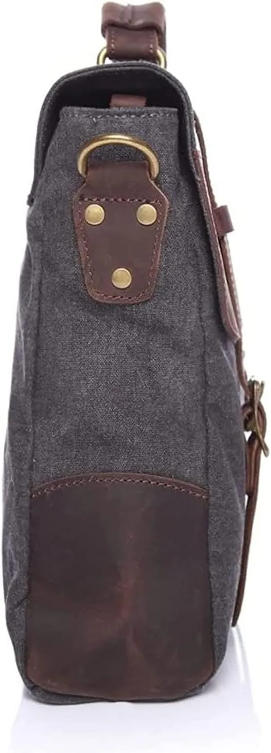 Business Briefcase, Canvas diagonal shoulder bag, retro casual handbag