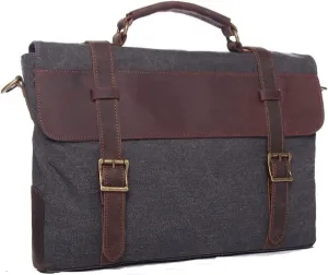 Business Briefcase, Canvas diagonal shoulder bag, retro casual handbag