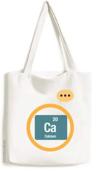 Ca Calcium Chemical Element Science Expression Gift Sack Canvas Tote Shoulder Bag