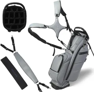 CaddyDaddy RevCore Hybrid Luxury Golf Stand Bag, Tour Grade Synthetic Leather, 14 Way or 6 Way Dividers, 2 Cooler Pockets, Magnetic Felt-Lined Pocket