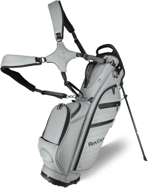 CaddyDaddy RevCore LT Lightweight Lux Stand Bag for Men and Women Golfers, Synthetic Leather, 5.5lbs, 6 Pockets, 5-Way Full Length Divider, Insulated Cooler Pocket, Rain Hood, Golf Club Bag
