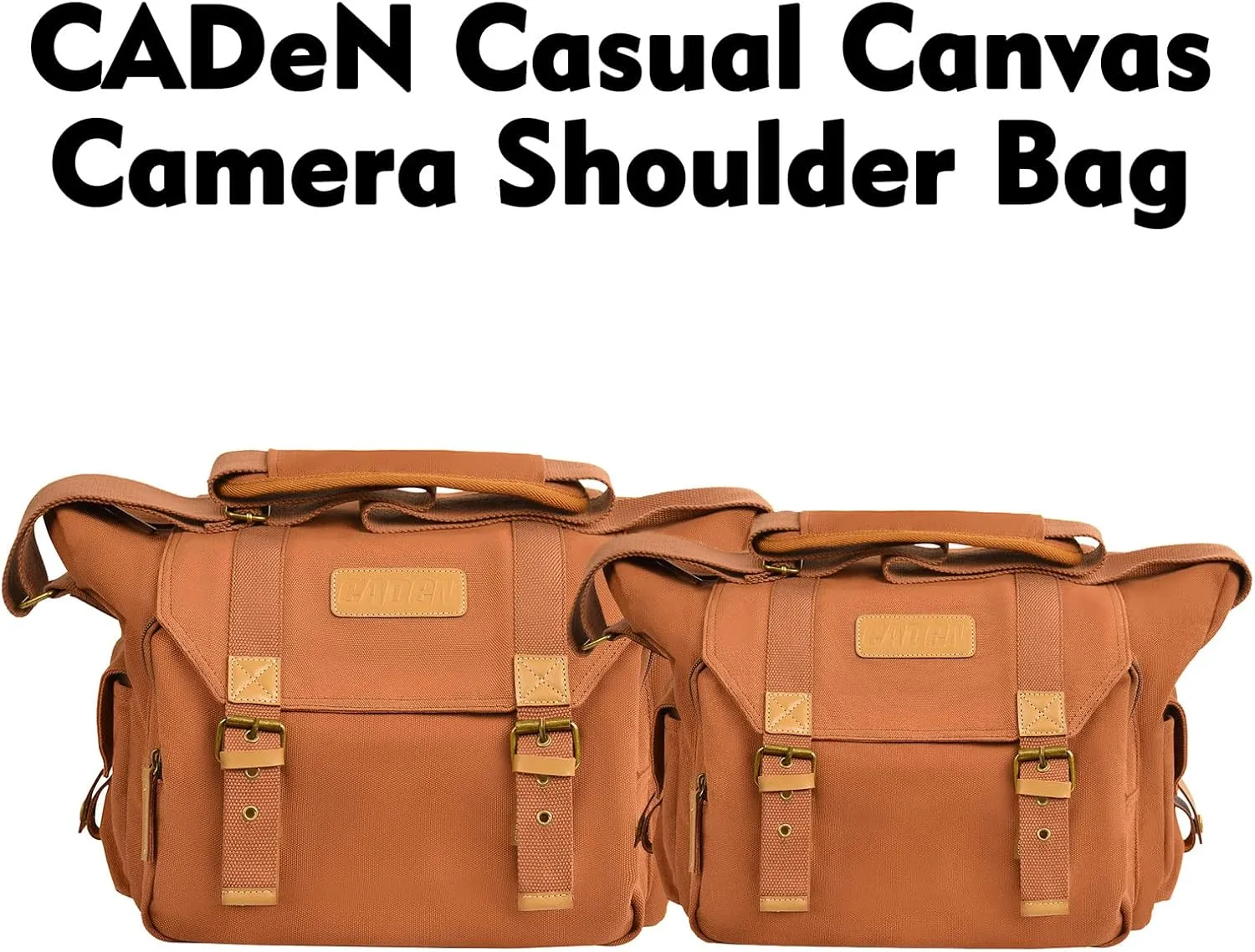 CADeN Camera Bag Case Canvas Compatible for Nikon, Canon, Sony DSLR/SLR Mirrorless Camera with Tripod Holder, Camera Shoulder Messenger Bag for Men/Women (3.0 Coffee)